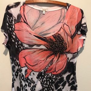 Cache Studded floral stretch blouse